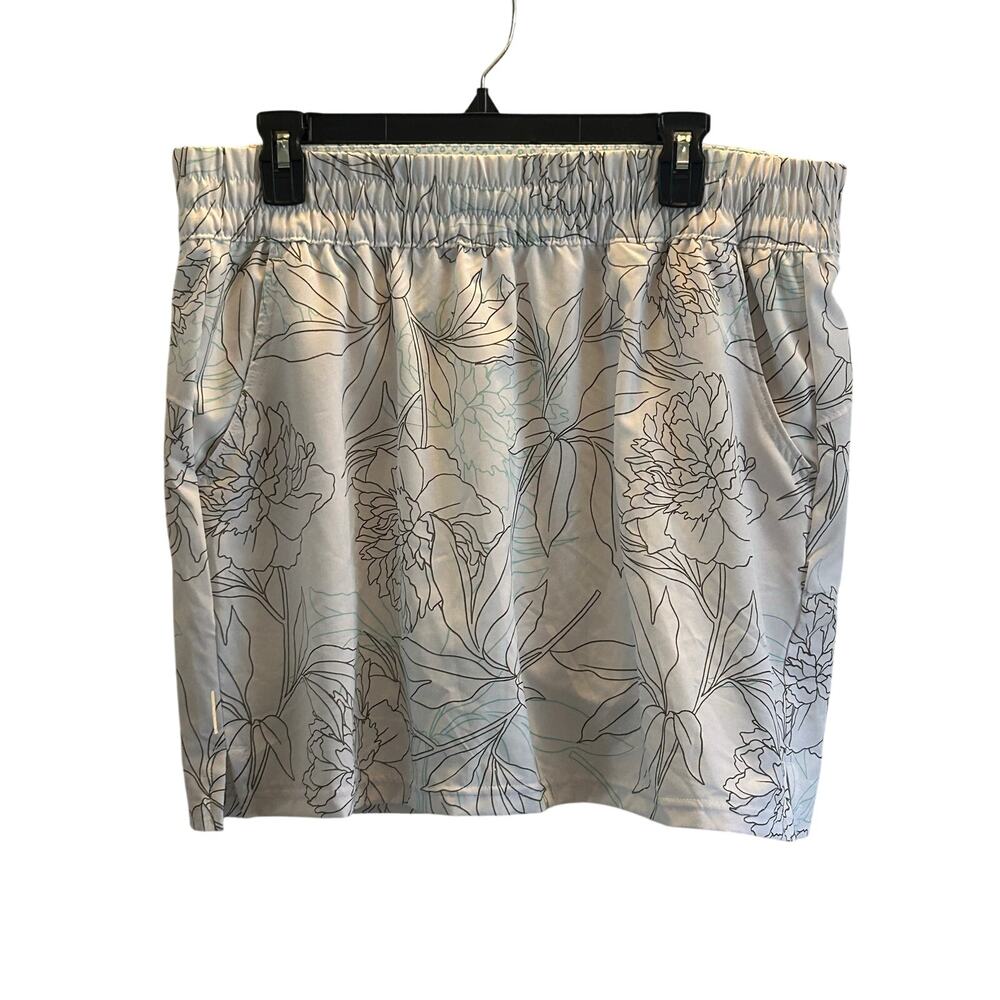 Columbia white teal floral skort Large tennis running yoga - Picture 2 of 7